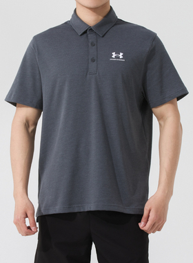 安德玛短袖polo男装春季26年新品休闲健身服训练运动短袖138660