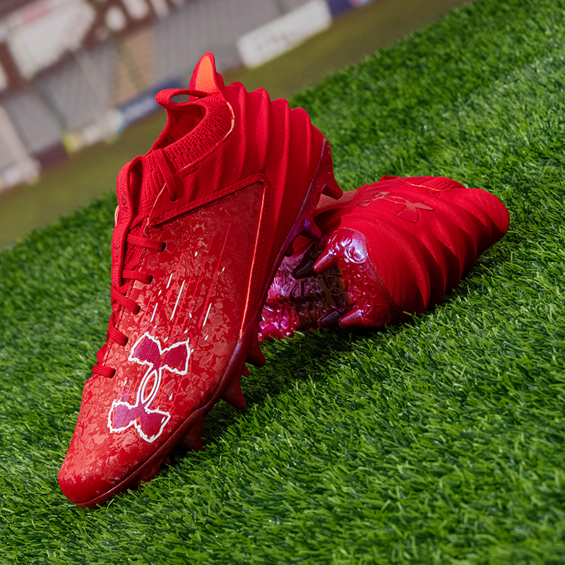 安德玛男鞋冬季运动鞋比赛训练场上实战AG钉鞋人造草地耐磨足球鞋