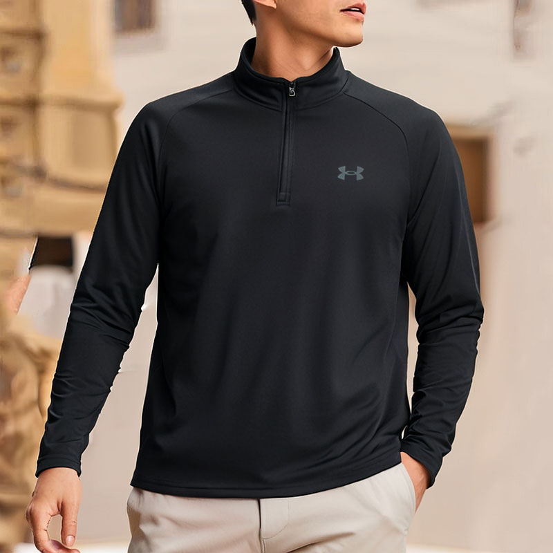 UA Tech面料 1/4拉链设计