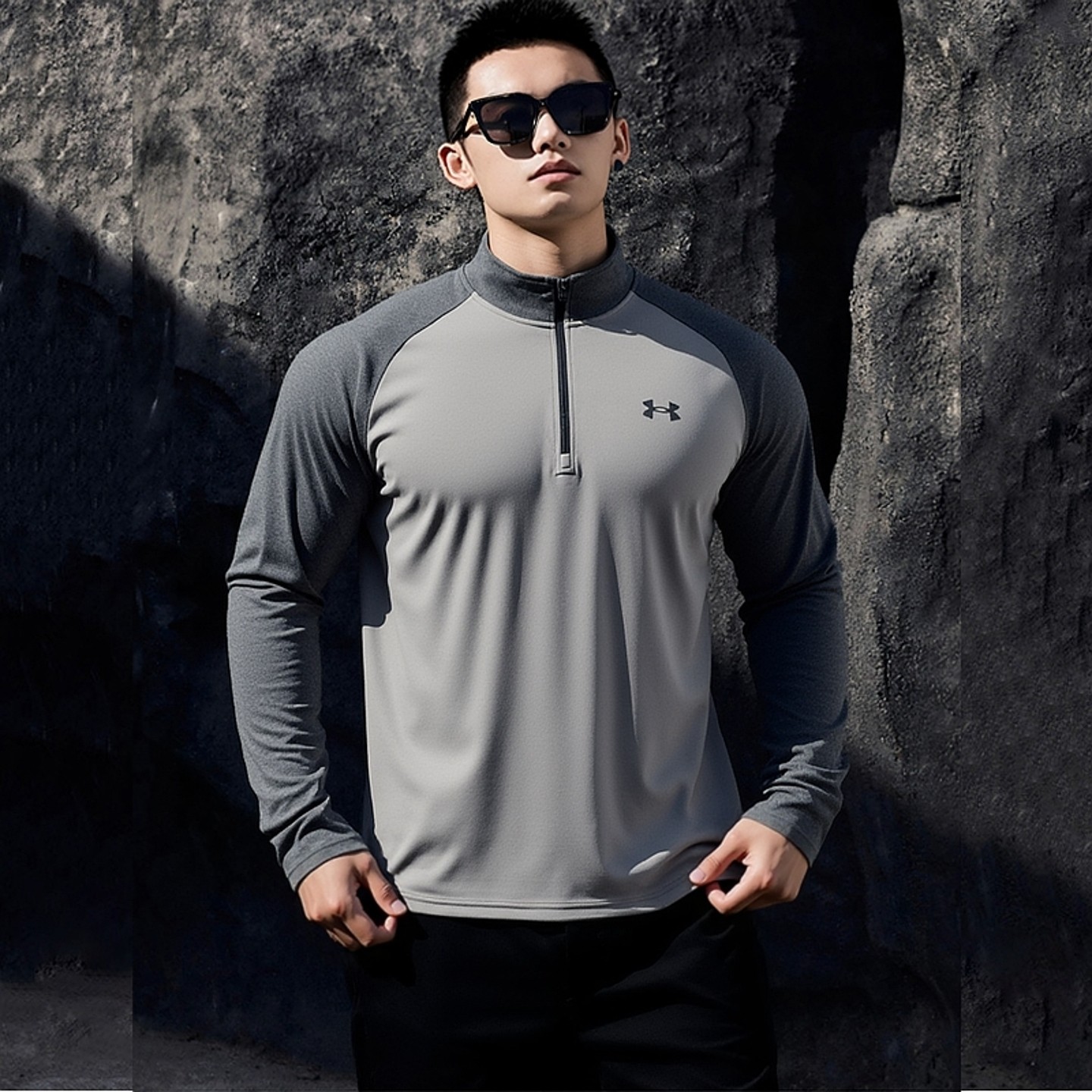 安德玛长袖T恤男官方正品秋冬薄款卫衣打底衫运动服健身衣半拉链,运动服/休闲服装,运动T恤,淘宝优惠券,粉丝福利购,淘宝优惠卷