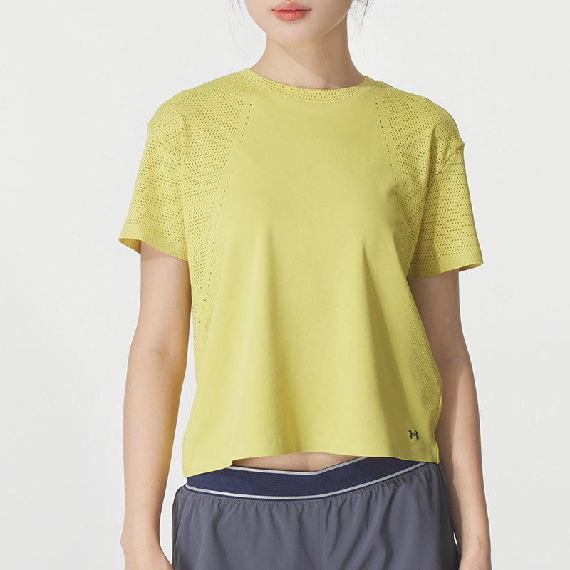 UA安德玛运动服短袖女装春季新款透气休闲T恤跑步半截袖6004017