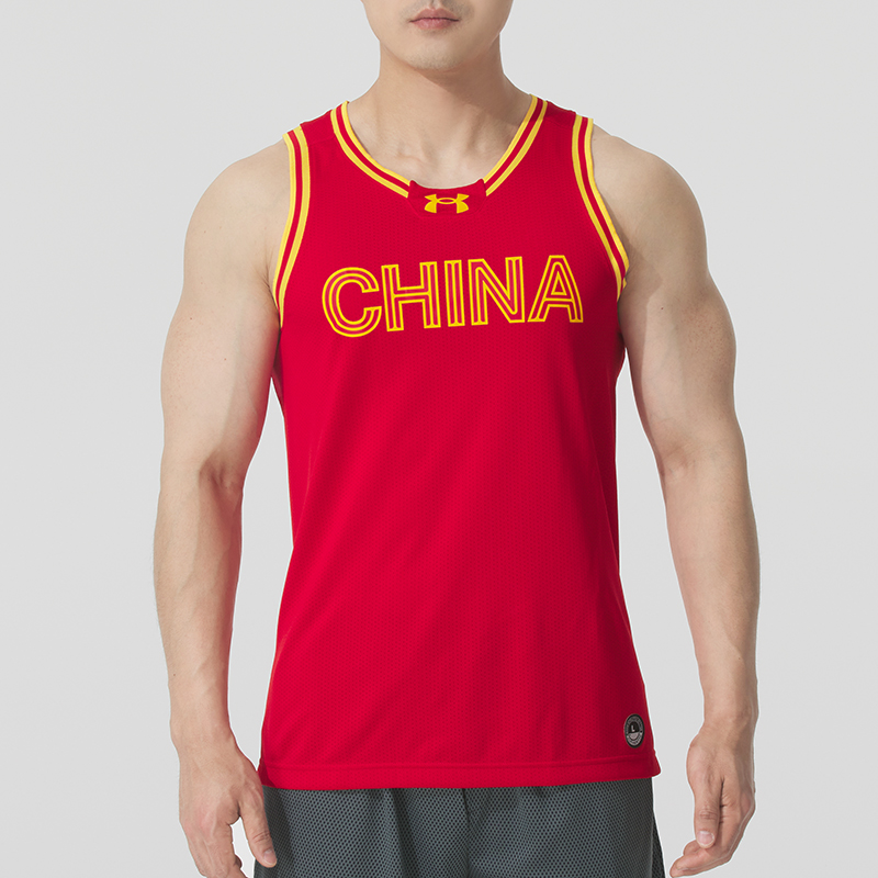 安德玛官方男装秋季篮球训练背心无袖透气健身跑步运动服T恤