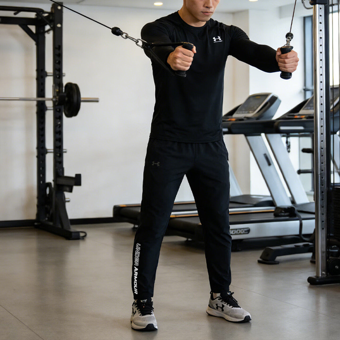 UA安德玛男士套装春季新款运动服健身长袖T恤透气训练长裤两件套,运动服/休闲服装,运动套装,淘宝优惠券,粉丝福利购,淘宝优惠卷