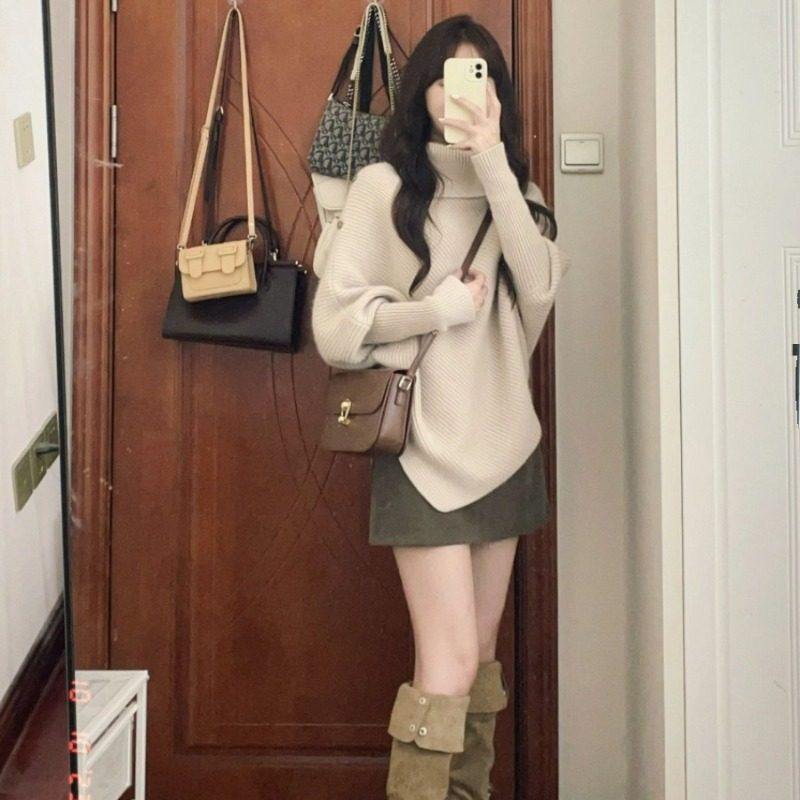 深冬季2026新款超火巨好看的穿搭配一整套韩系冷淡ootd两件套装女