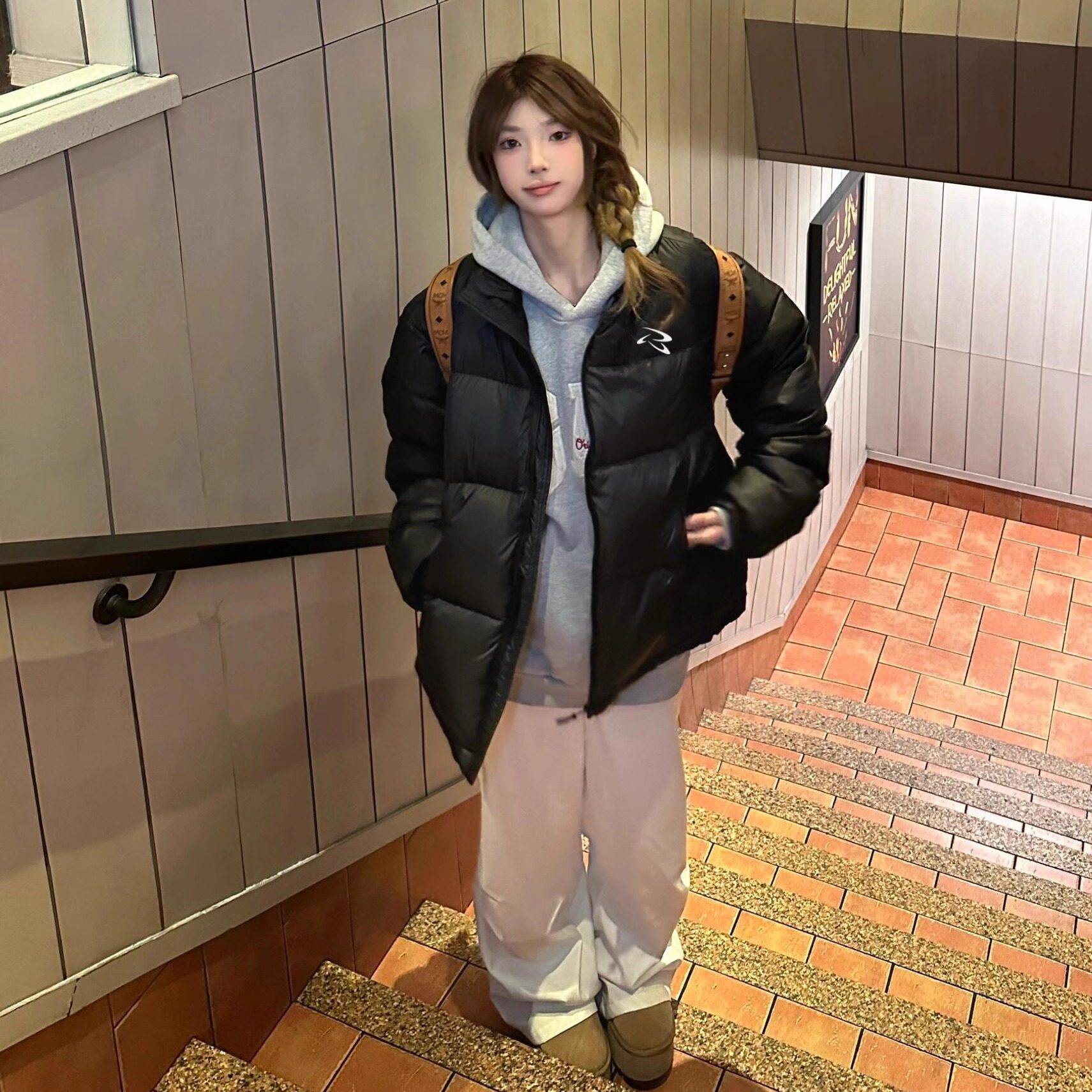 飞盘基础面包棉服冬季新款潮牌加厚外套美式复古宽松保暖棉衣男女