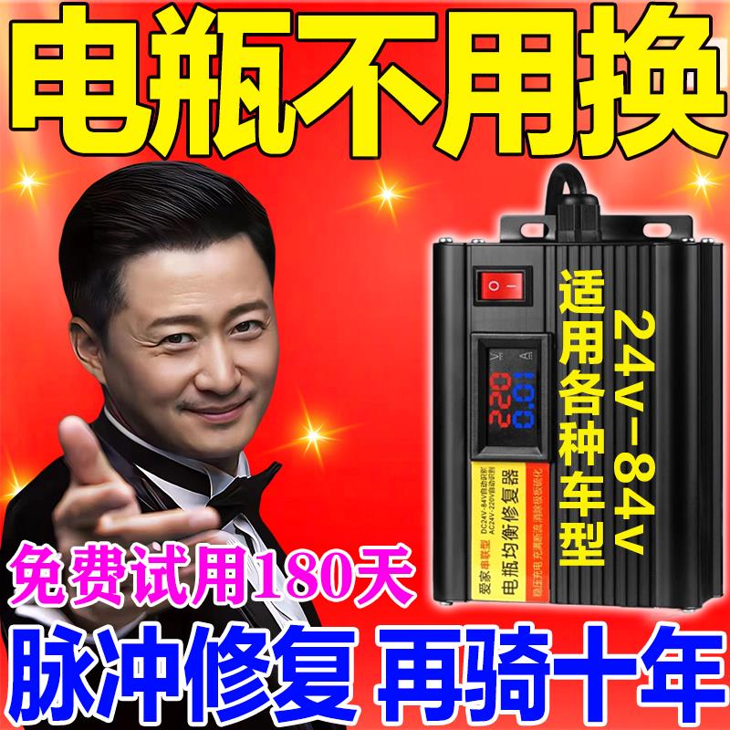 电动车电瓶修复器正品脉冲充电均衡稳压器二三轮通用增程续航神器