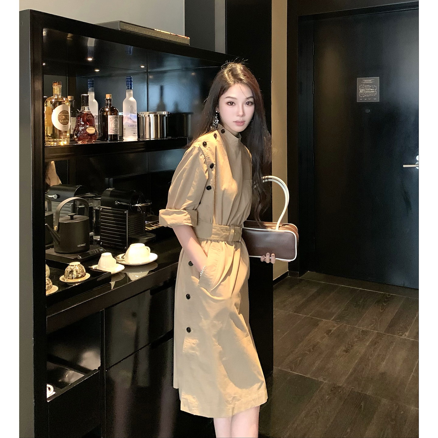 Boamarket 风衣外套女2025新款巨好看廓形高个子长款气质卡其大衣