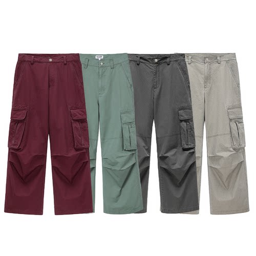 mocuishle暗涌水洗工装长裤