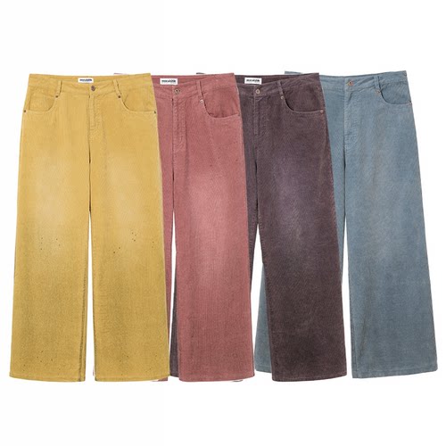 「收敛水」收敛水灯芯绒长裤