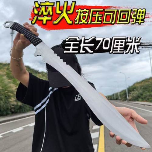 龙泉唐横刀一体锰钢防身武术车载