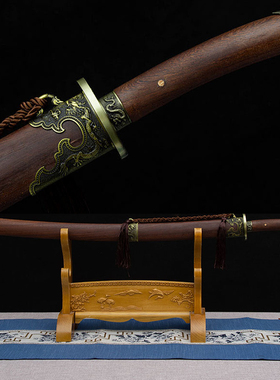 镇宅宝剑一体雁翎戚家刀剑绣春刀刀具防身冷兵器马刀高锰钢未开刃