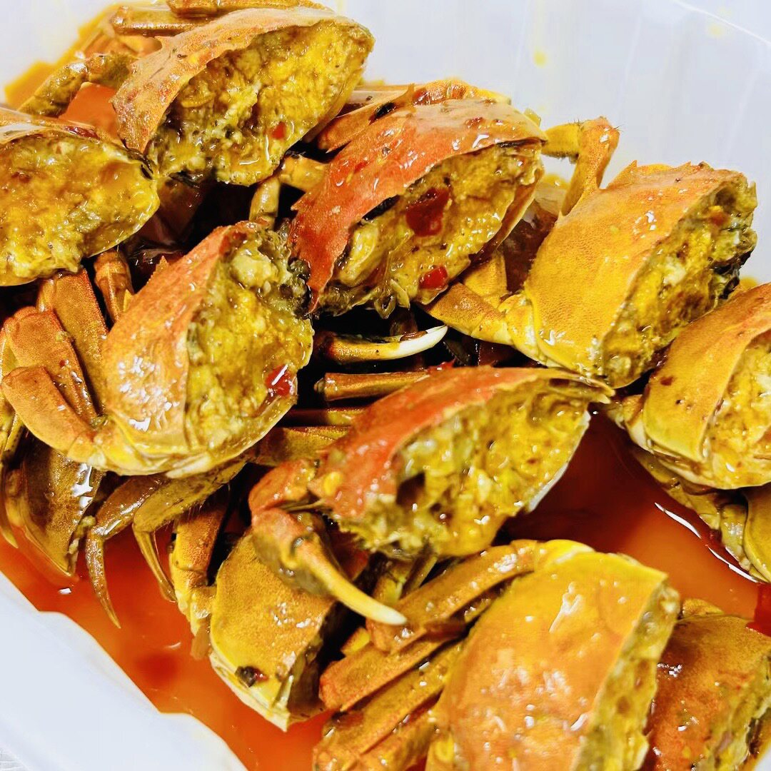 香辣切蟹大闸蟹熟食500g顺丰包邮