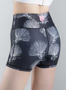 夏季薄款三分裤女士健身瑜伽速干运动跑步高腰夏季提臀紧身短裤女