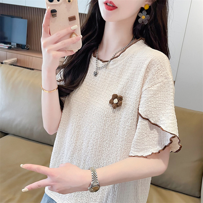 小个子百搭大码女装短袖t恤女夏