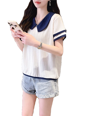 假两件夏季2024新款短袖t恤女潮