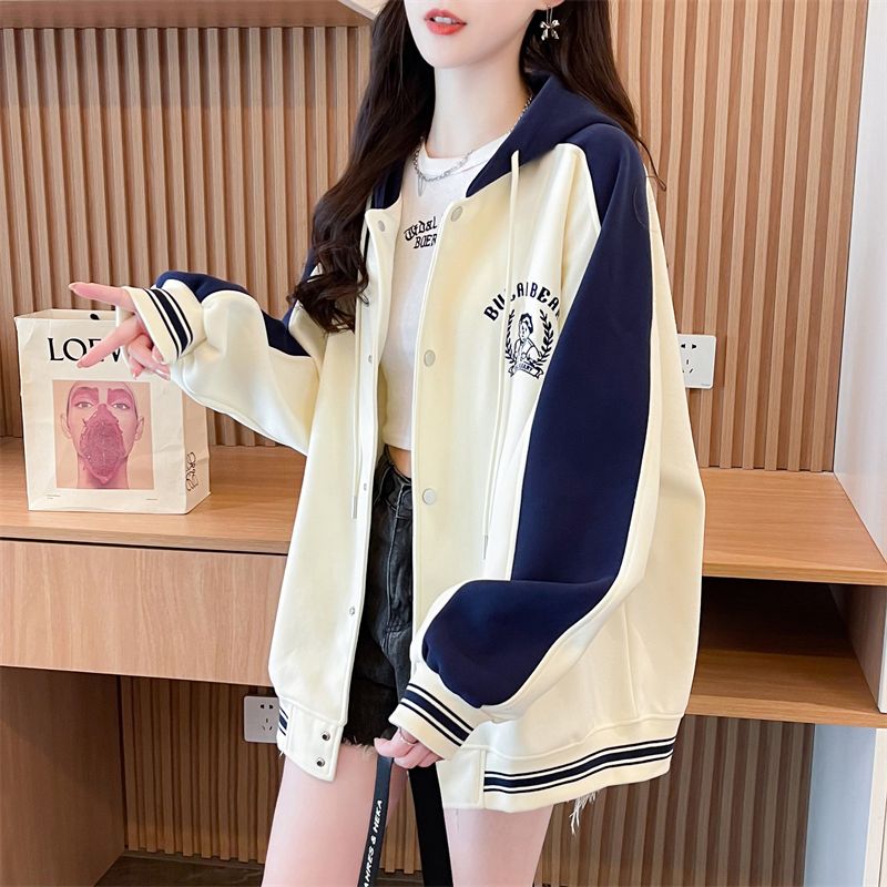 秋冬小个子百搭棒球服外套女卫衣