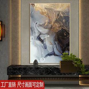 新中式客厅过道软装装饰挂画茶楼茶室包间雅间饭店样板间大厅壁画