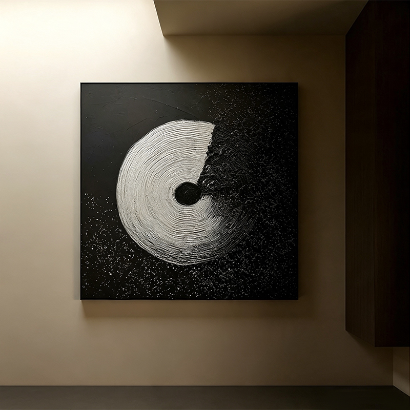 现代侘寂风过道玄关装饰画新款高档砂岩肌理画极简抽象背景墙挂画