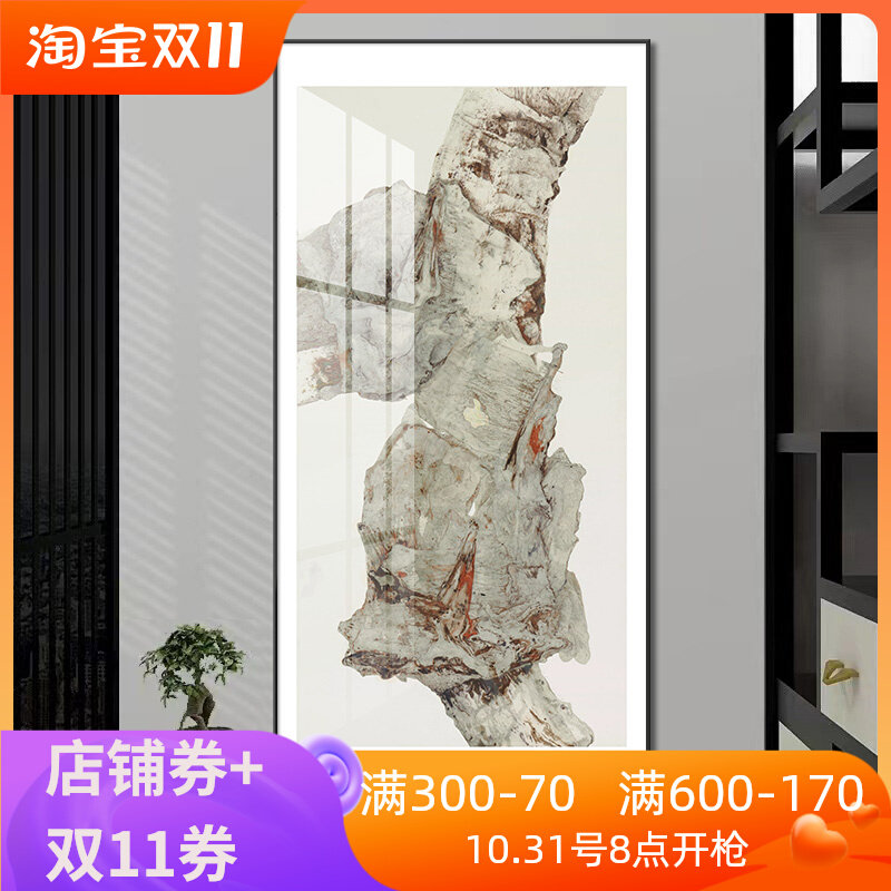 新中式过道走廊尽头装饰画中国风民宿酒店挂画茶S楼茶室入户玄关