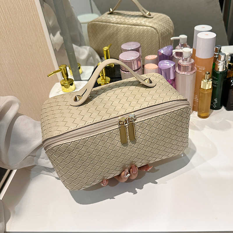 定制LOGO防水洗漱包编织大容量