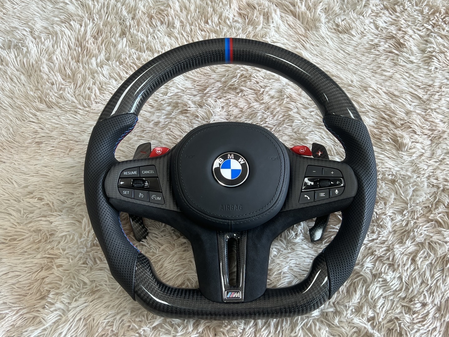 宝马碳纤维方向盘 支持宝马G底盘F底盘新款老款所有车型升级安装