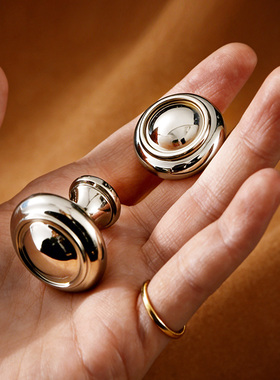 homy hws.钛银色中古风单孔抽屉门把手橱柜门衣柜小拉手矮柜子