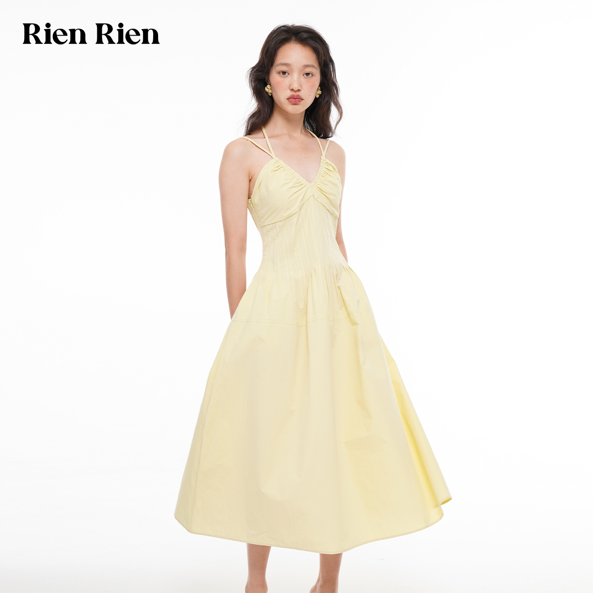 【明星同款】Rien Rien 扭结双肩带收腰露背连衣裙 Mia Dress