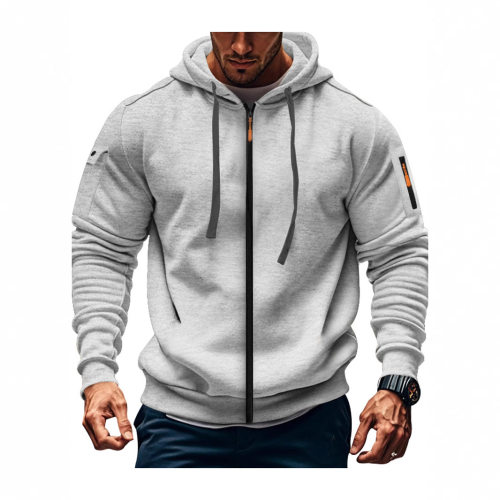 Men's hooded zipper casual jacket    男士连帽拉链休闲外套