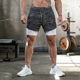 multi gym pocket Loose double layer shorts双层健身休闲短裤