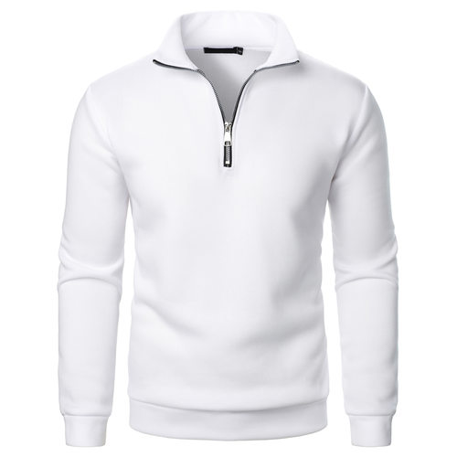 Stand up collar zipper casual hoodie for men立领拉链休闲卫衣