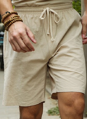 summer linen wide leg loose pants薄款夏季亚麻阔腿宽松五分裤