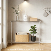 亚克力透明玄关台简约现代入户门厅双层置物架客厅收纳装 饰台