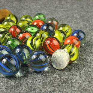 25mm弹珠溜溜球游乐园儿童玩具玻璃彩色大号波珠弹游戏机