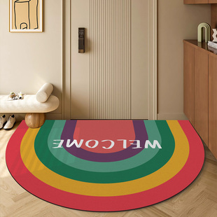 彩虹入户门垫pvc地垫可裁剪皮革家用进门免洗垫玄关防滑门口脚垫