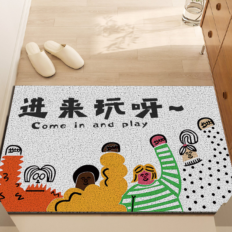 创意搞怪入户门除尘防滑脚垫定制