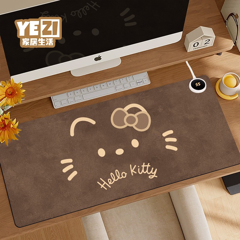 复古凯蒂猫加热鼠标垫书桌暖手垫