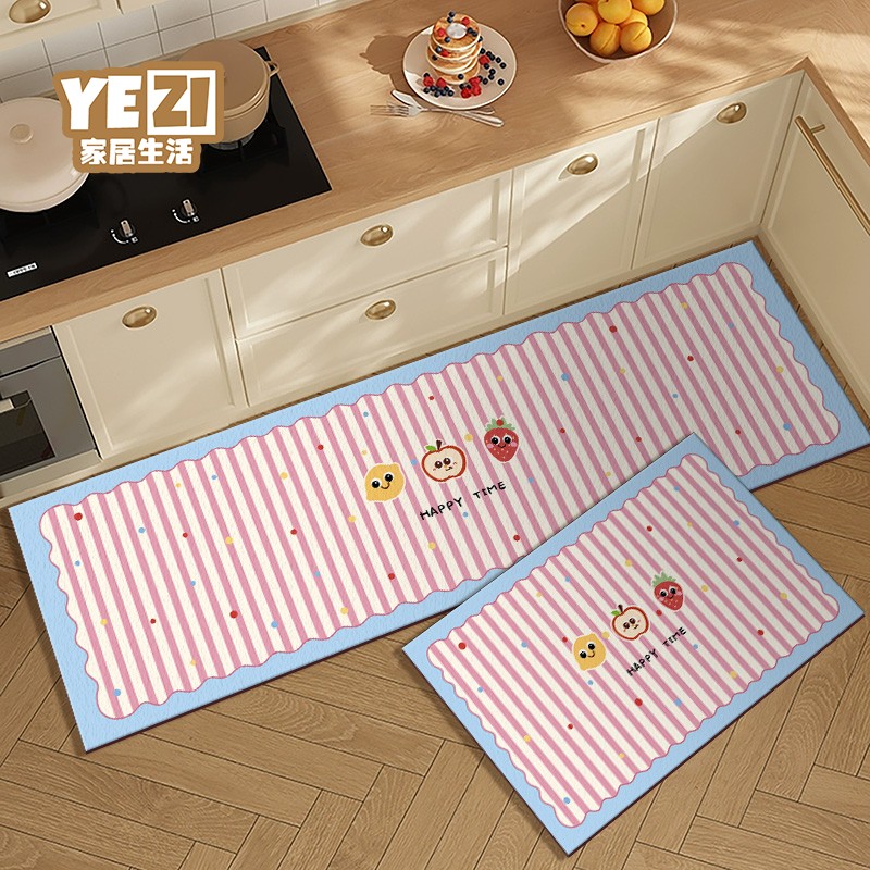 奶油风厨房防滑地垫【热卖中】