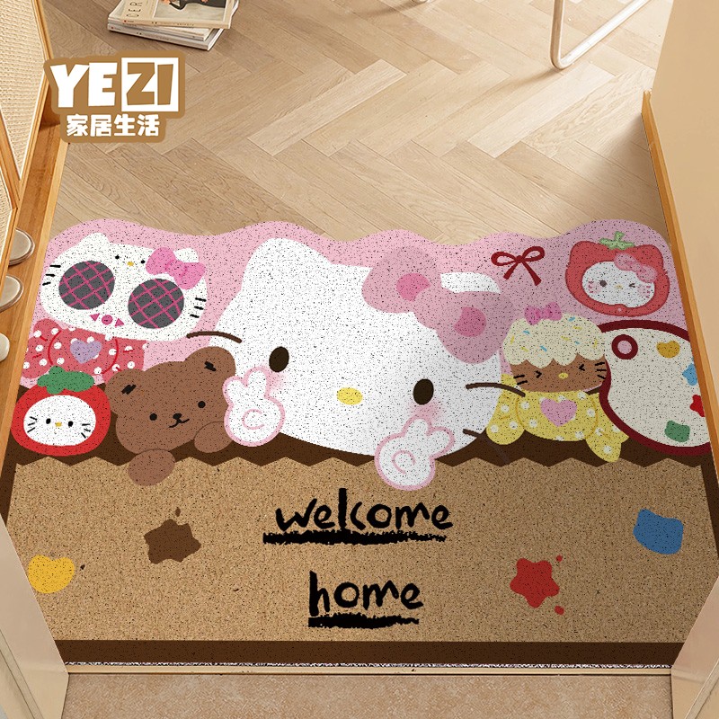 kitty猫入户丝圈地垫小红薯推荐