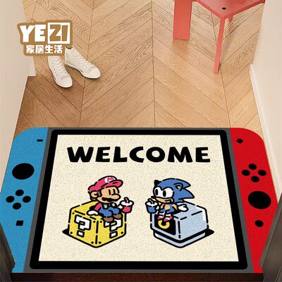 Switch马里奥入户地垫家用地毯