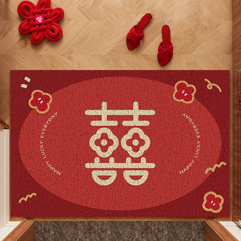 结婚地垫入户门垫喜庆地毯布置婚房门口喜字脚垫新婚进门红色垫子,居家布艺,入户地垫,淘宝优惠券,粉丝福利购,淘宝优惠卷