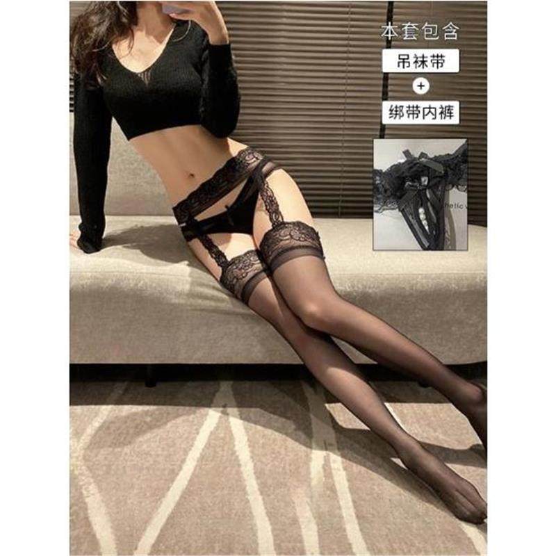 黑丝袜高筒袜吊带袜黑丝红边丝袜纯欲吊带丝袜性感半截过膝长筒袜,女士内衣/男士内衣/家居服,长筒袜,淘宝优惠券,粉丝福利购,淘宝优惠卷