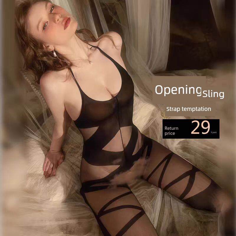 男人的带子~热性感睡衣的妇女与小乳房，紧网的衣服，成人开裆夫