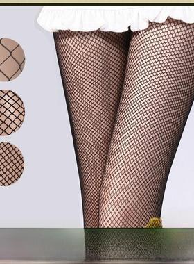 镂空网袜女性感防勾丝黑丝袜连体 渔网袜大网眼中小网眼连裤袜子