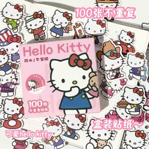 三丽鸥hellokitty贴纸礼盒可爱手帐贴画爆款可爱卡通贴纸装饰手账