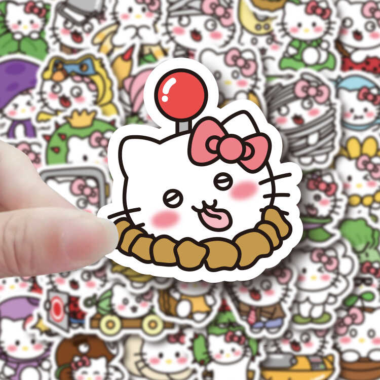 120张手机笔记本装饰水杯防水贴画僵尸Hellokitty贴纸可爱Q萌