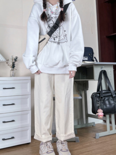 【翻斗花园日记】直筒休闲九分裤女早秋高腰显瘦小个子长裤阔腿裤