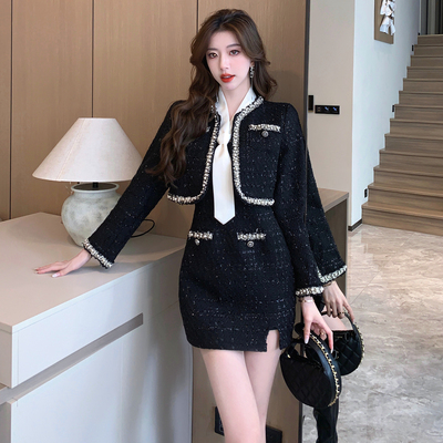 法式小香风气质高级感套装裙女