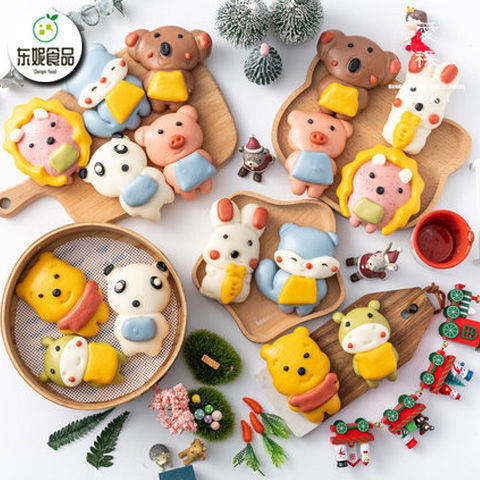 现做现发奶香馒头果蔬卡通包子儿童早餐营养食品纯手工面食点心,粮油调味/速食/干货/烘焙,包点,淘宝优惠券,粉丝福利购,淘宝优惠卷