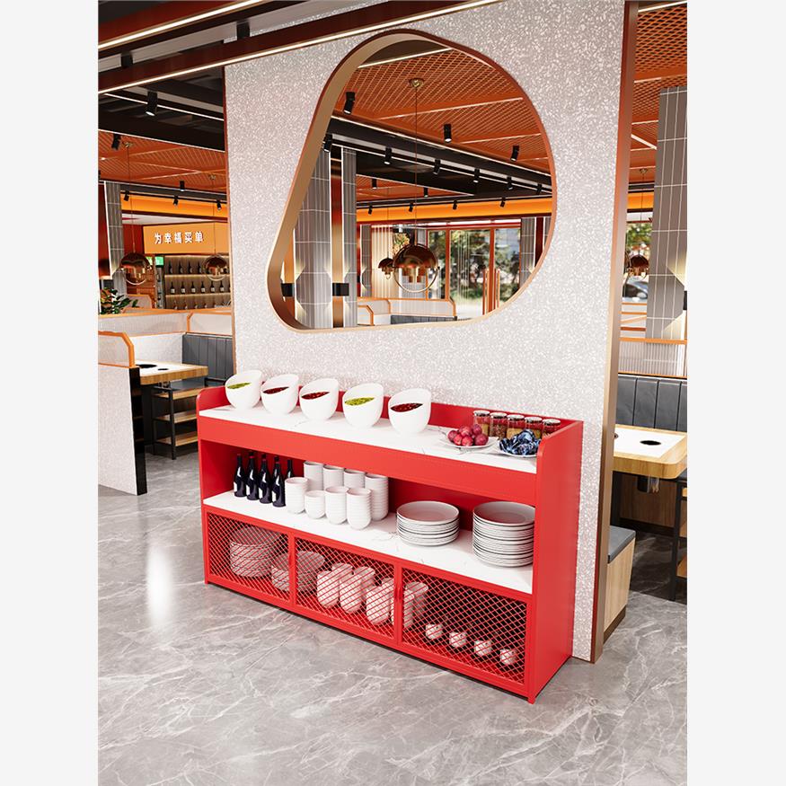 火锅店自助调料台海底捞酱料台餐边柜子蘸料柜餐厅调味台酱料小料