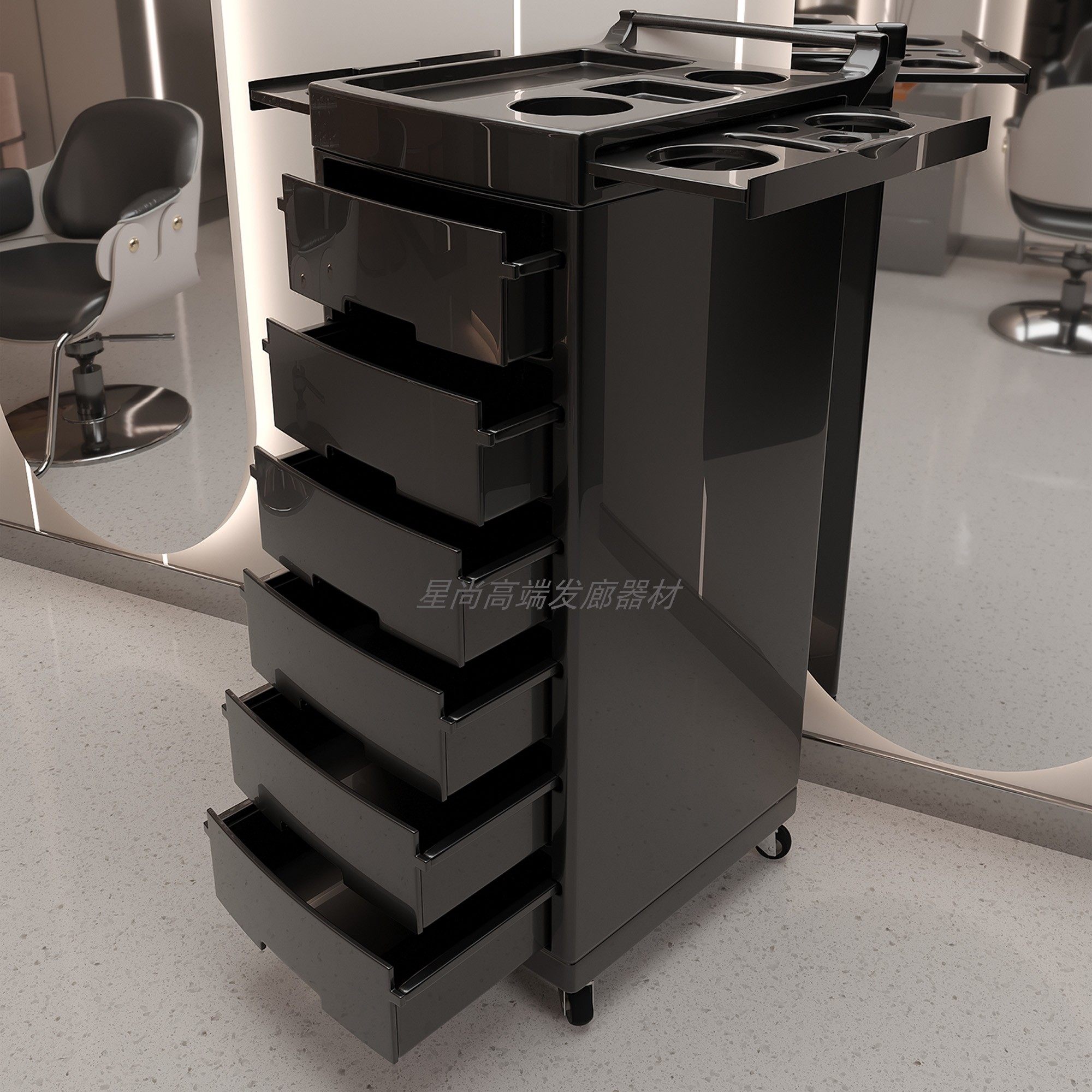 网红高档大容量美容美发车发廊工具车理发店烫染推车剪发收纳杠车,商业/办公家具,工具车,淘宝优惠券,粉丝福利购,淘宝优惠卷